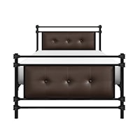 Transitional Twin Platform Bed with Button-Tufting