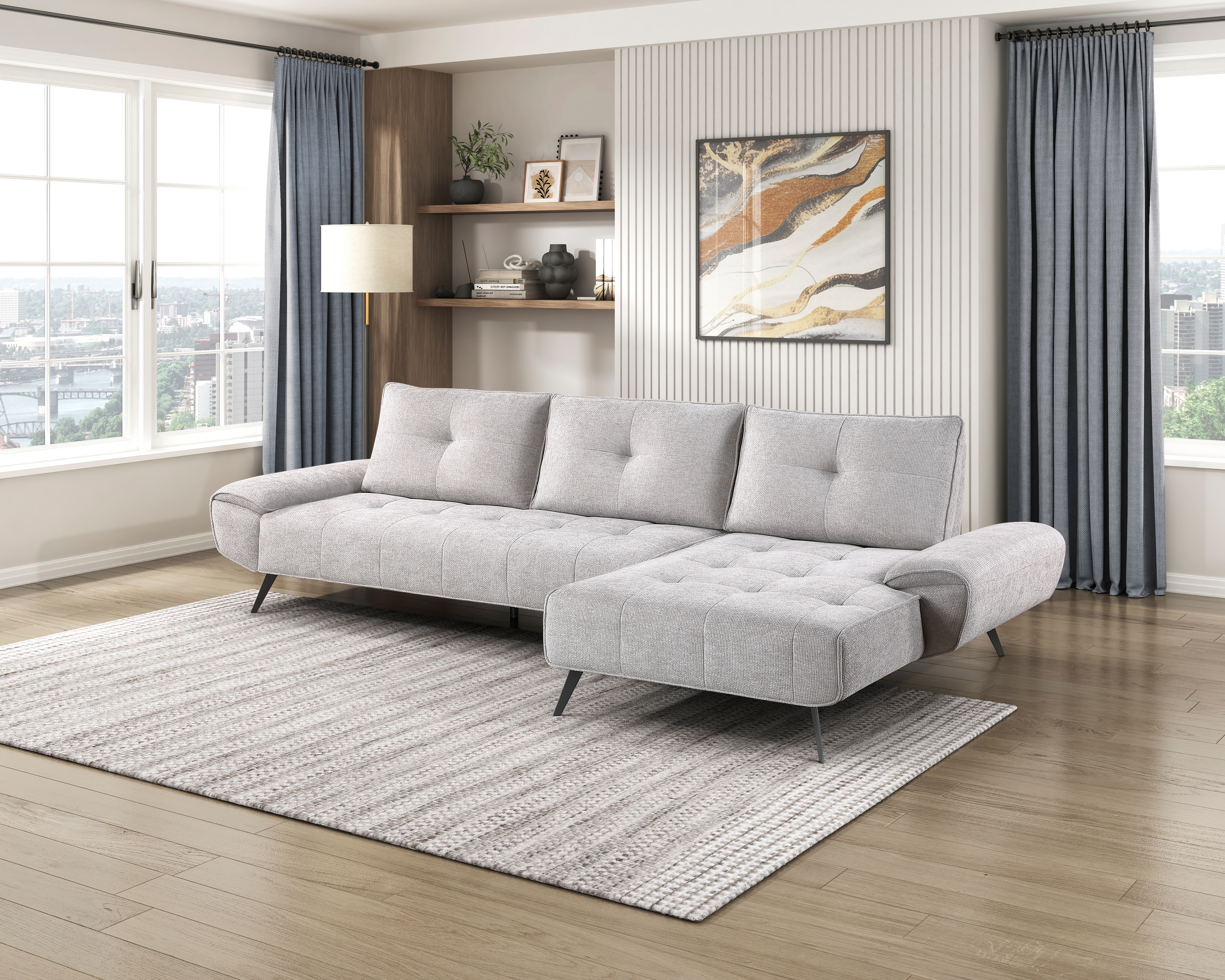 Homelegance Silva 2-Piece Sectional Sofa