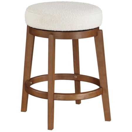 Upholstered Counter-Height Swivel Stool