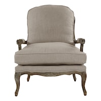 Traditional Accent Chair with Carved Details
