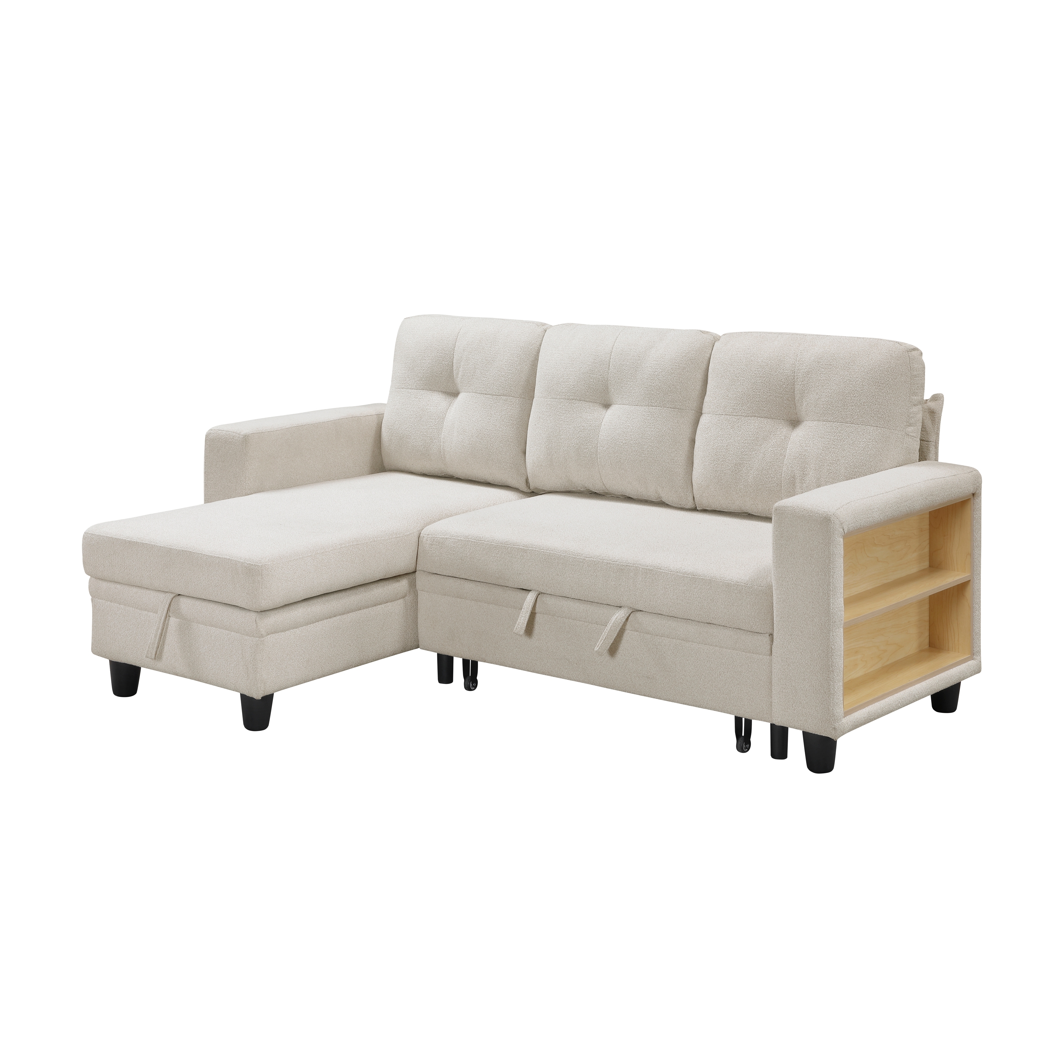 Homelegance Ansley 3-Piece Sectional Sofa with Pull-Out Bed