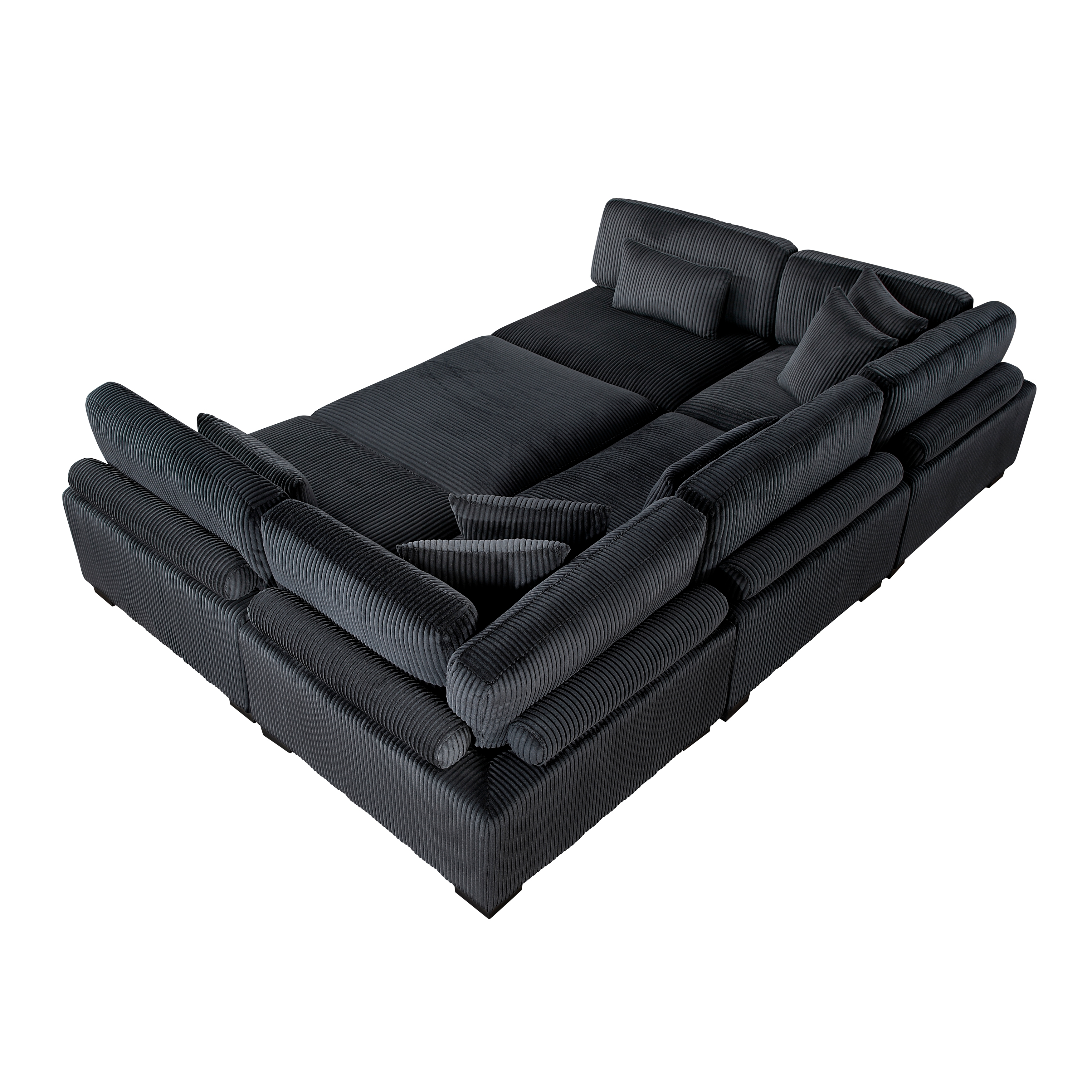 Homelegance Traverse 6-Piece Sectional Sofa with Ottoman