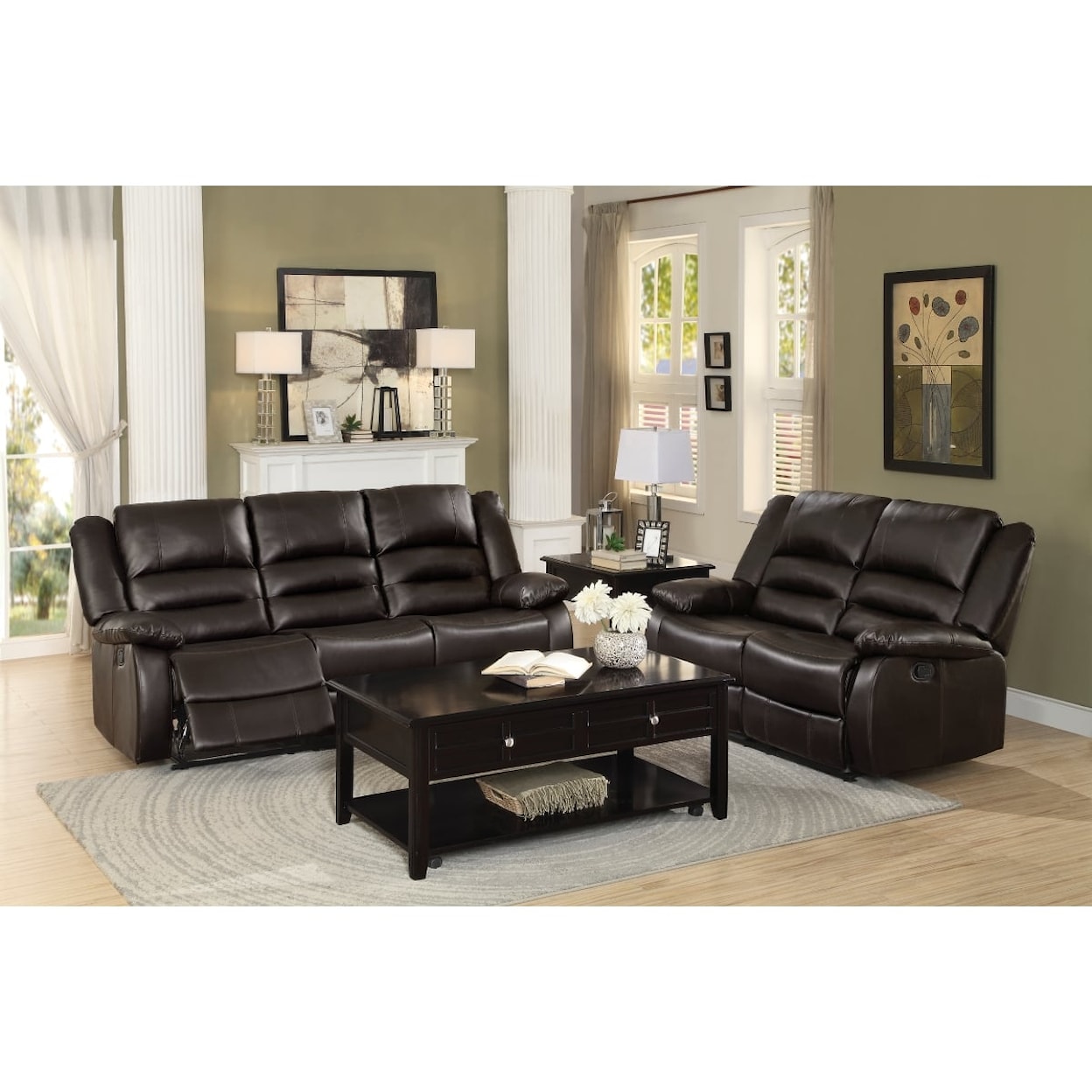 Homelegance Jarita Double Reclining Sofa