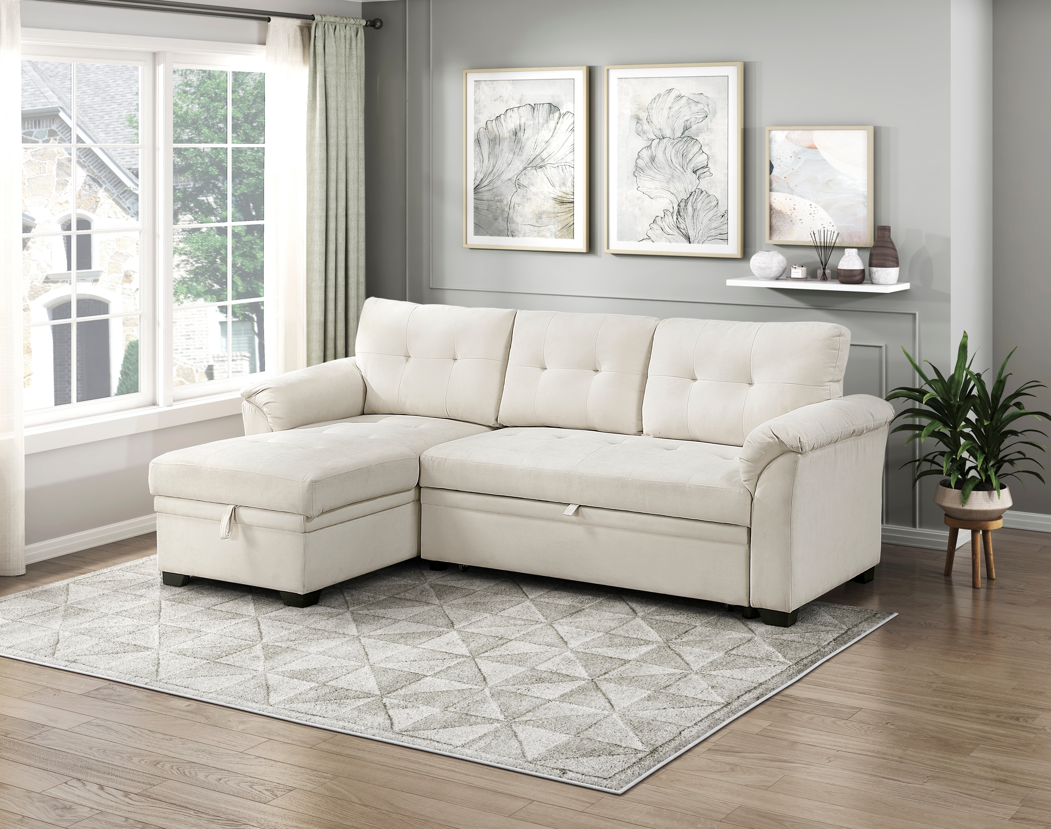 Homelegance Elara 2-Piece Reversible Sectional Sofa
