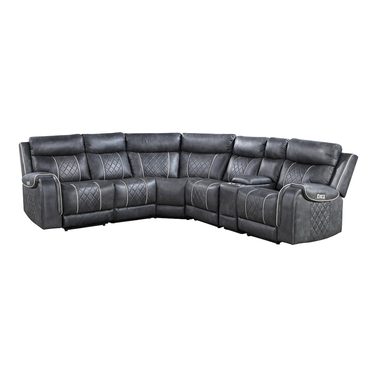 Homelegance Furniture Gabriel 6-Piece Modular Power Reclining Sectional