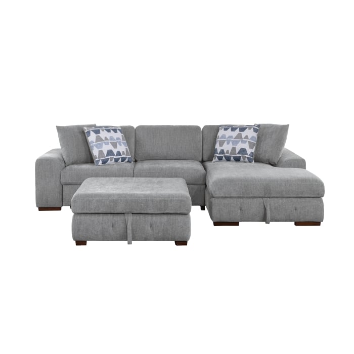 Homelegance Raife 2-Piece Sectional Sofa with Ottoman
