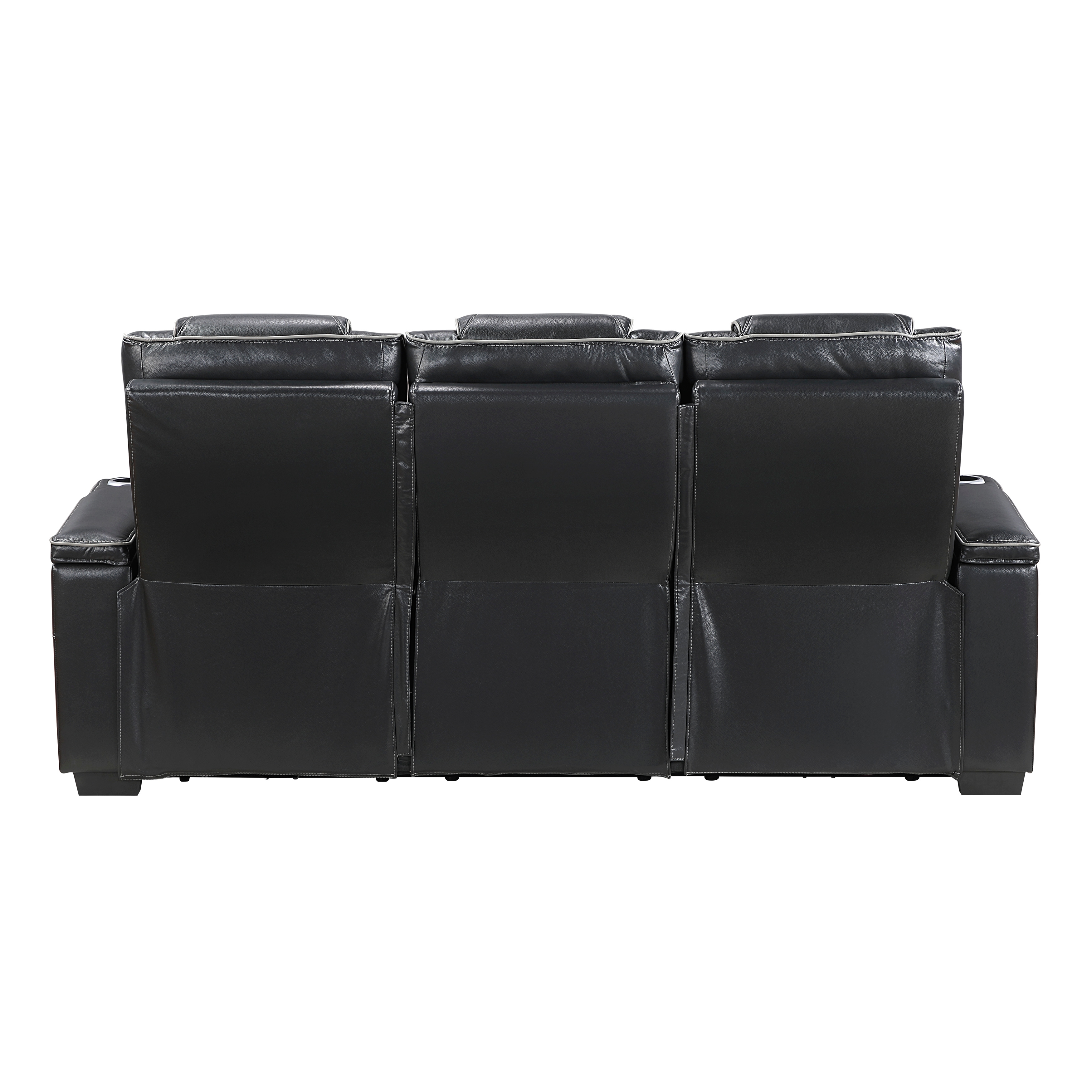 Homelegance 8449 Dual Power Reclining Sofa with LED Lights