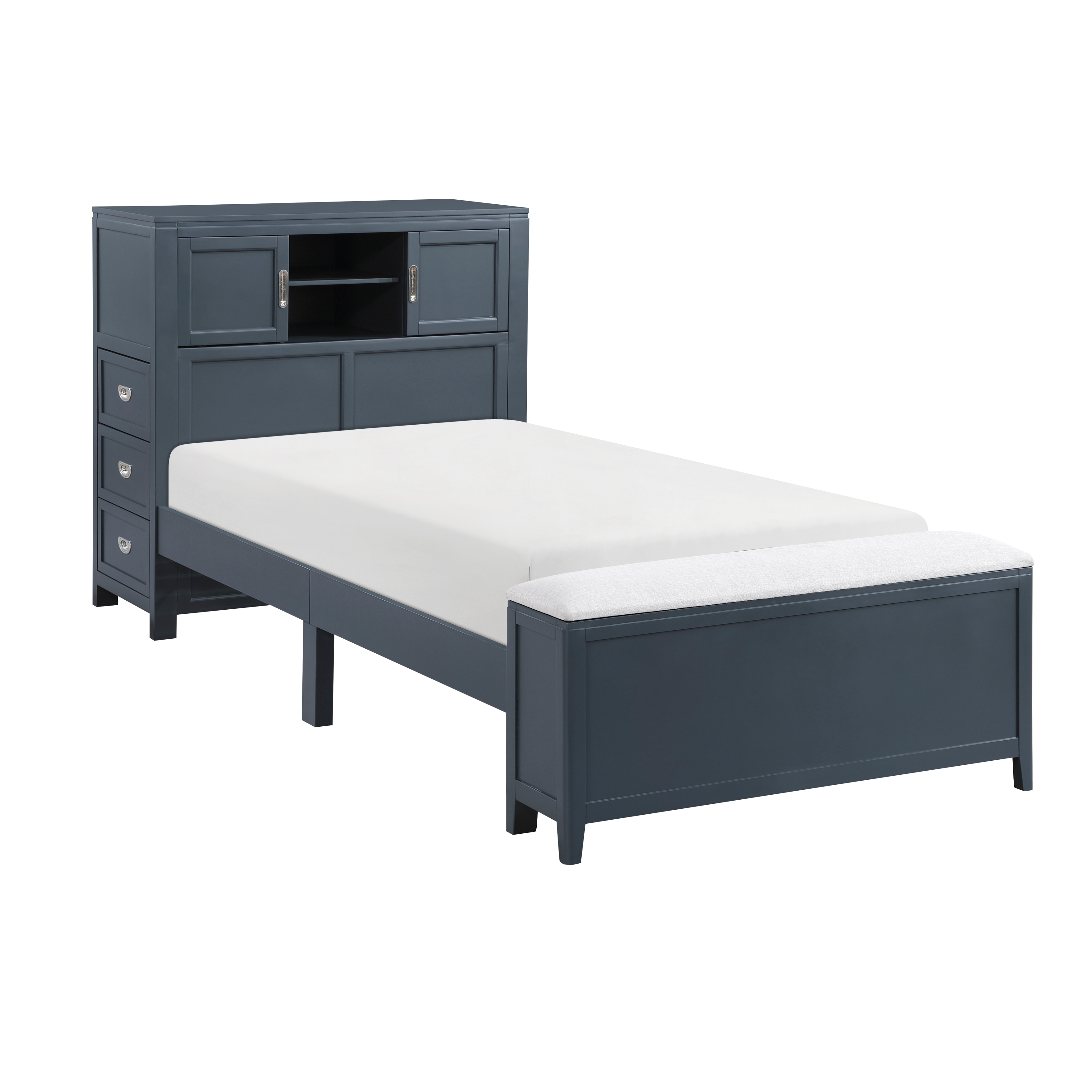 Homelegance Sloane Twin Bookcase Bed with Hidden Desk