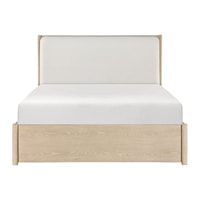Contemporary Queen Platform Bed with Footboard Storage and USB