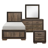 Rustic 4-Piece Twin Bedroom Set