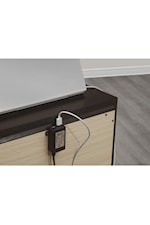 Homelegance Centralia Centralia Transitional 3-Drawer Nightstand with USB Port - Brown