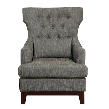 Traditional Accent Chair with Button Tufted Back