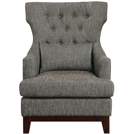 Traditional Accent Chair with Button Tufted Back