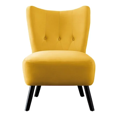 Contemporary Accent Chair with Button Tufting