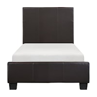 Contemporary Twin Platform with Upholstered Head & Footboard