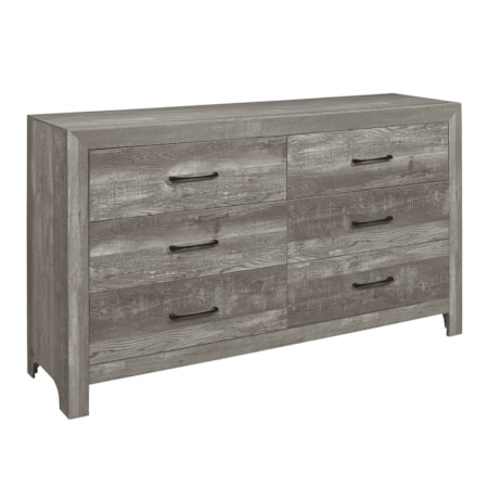 6-Drawer Dresser with Mirror