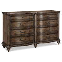 Traditional Eight-Drawer Dresser with Turned Legs