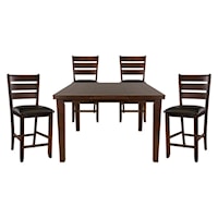 Traditional 5-Piece Counter Dining Set