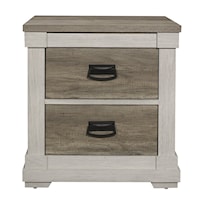 Transitional 2-Drawer Nightstand