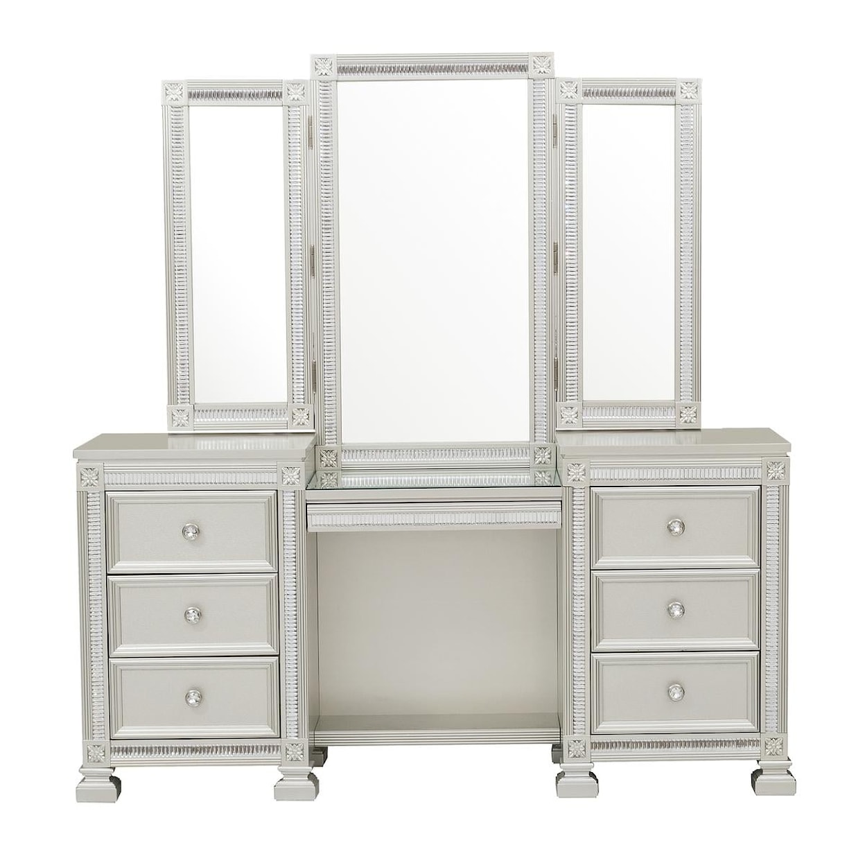 Homelegance Furniture Bevelle Vanity Dresser with Mirror