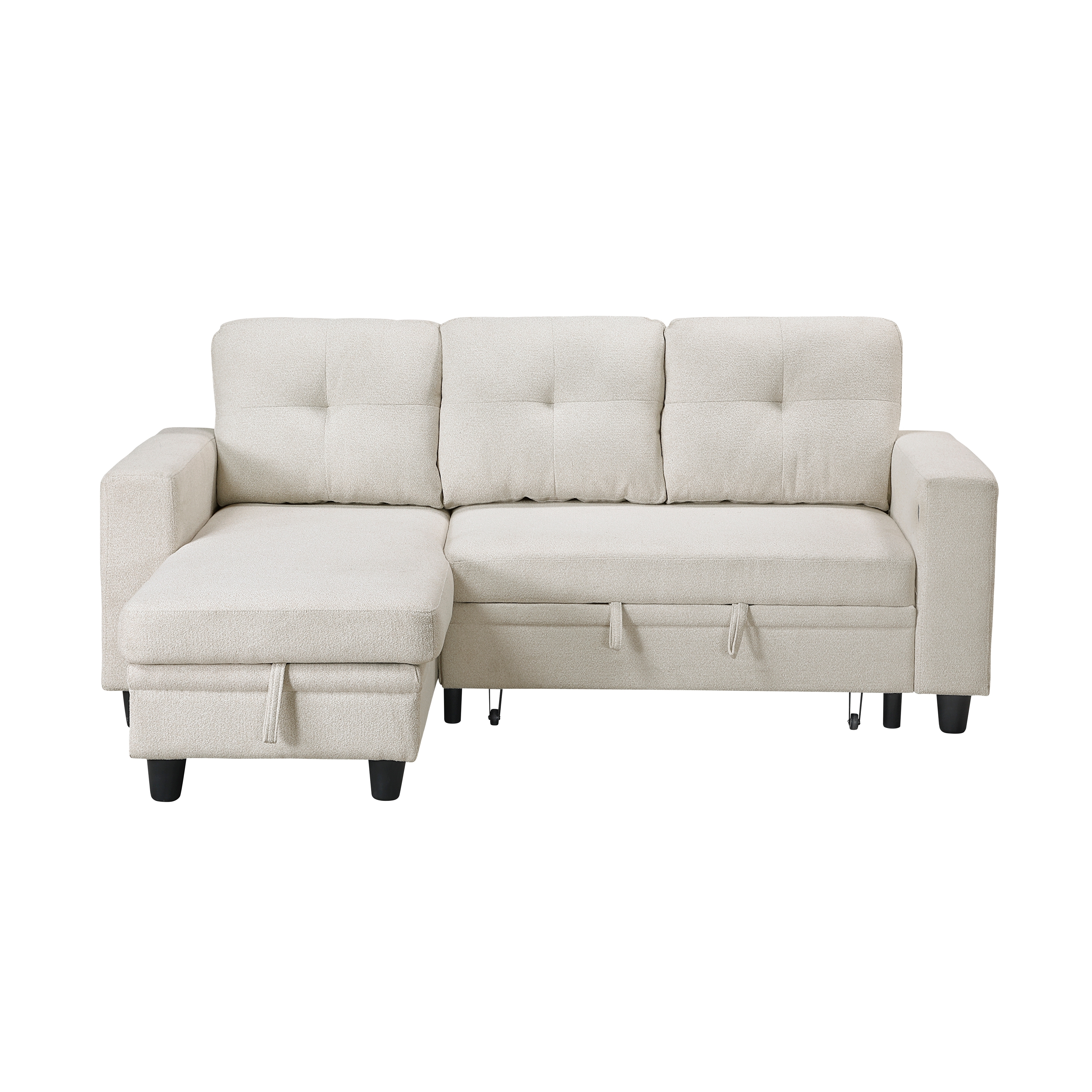 Homelegance Ansley 3-Piece Sectional Sofa with Pull-Out Bed
