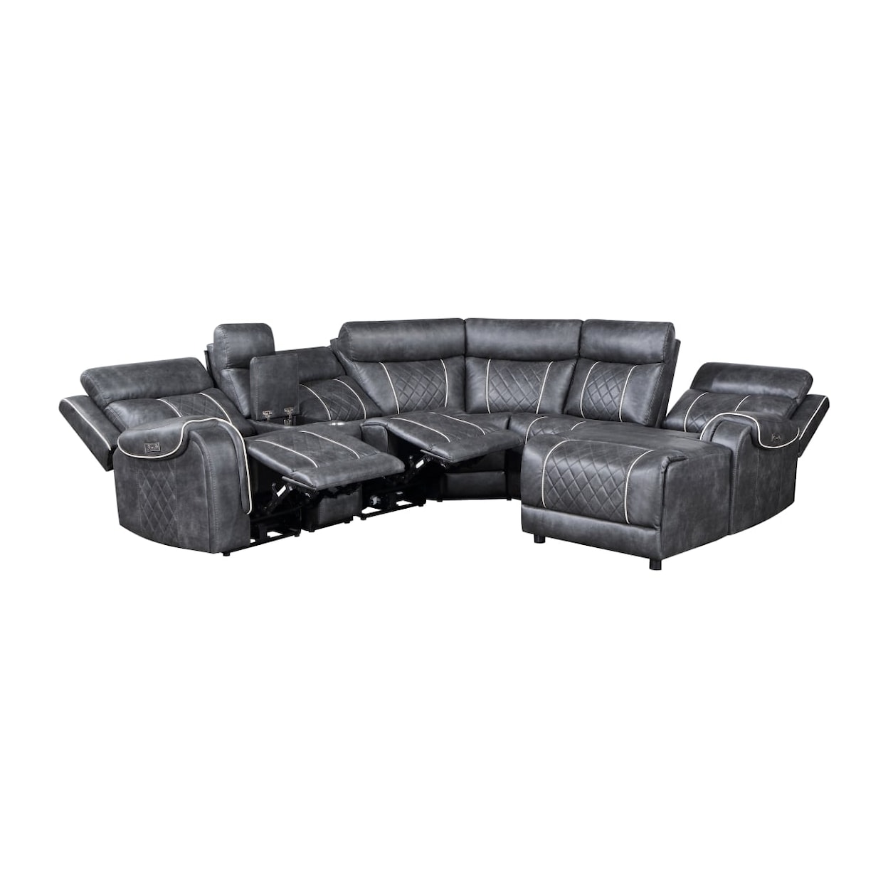 Homelegance Furniture Gabriel 6-Piece Power Reclining Sectional Sofa