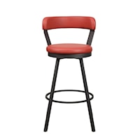 Industrial Pub Height Swivel Chair with Bi-Cast Vinyl Upholstery