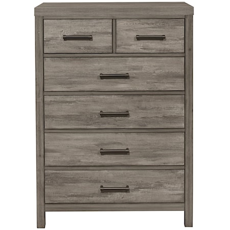 6-Drawer Chest with Bar Pulls