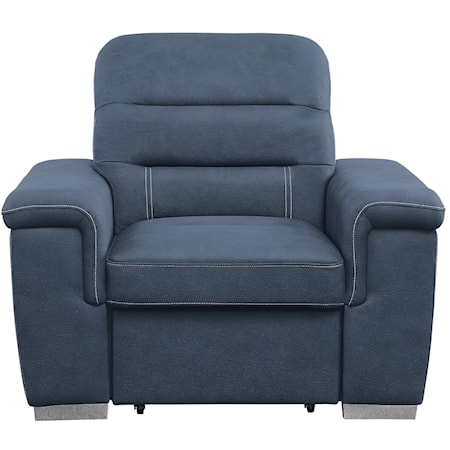 Chair with Pull-out Ottoman