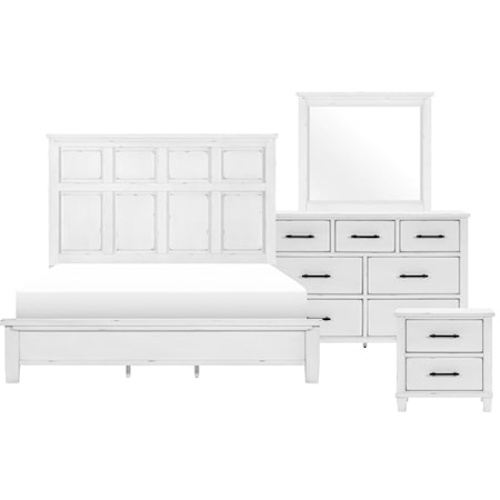 4-Piece Queen Panel Platform Bedroom Set