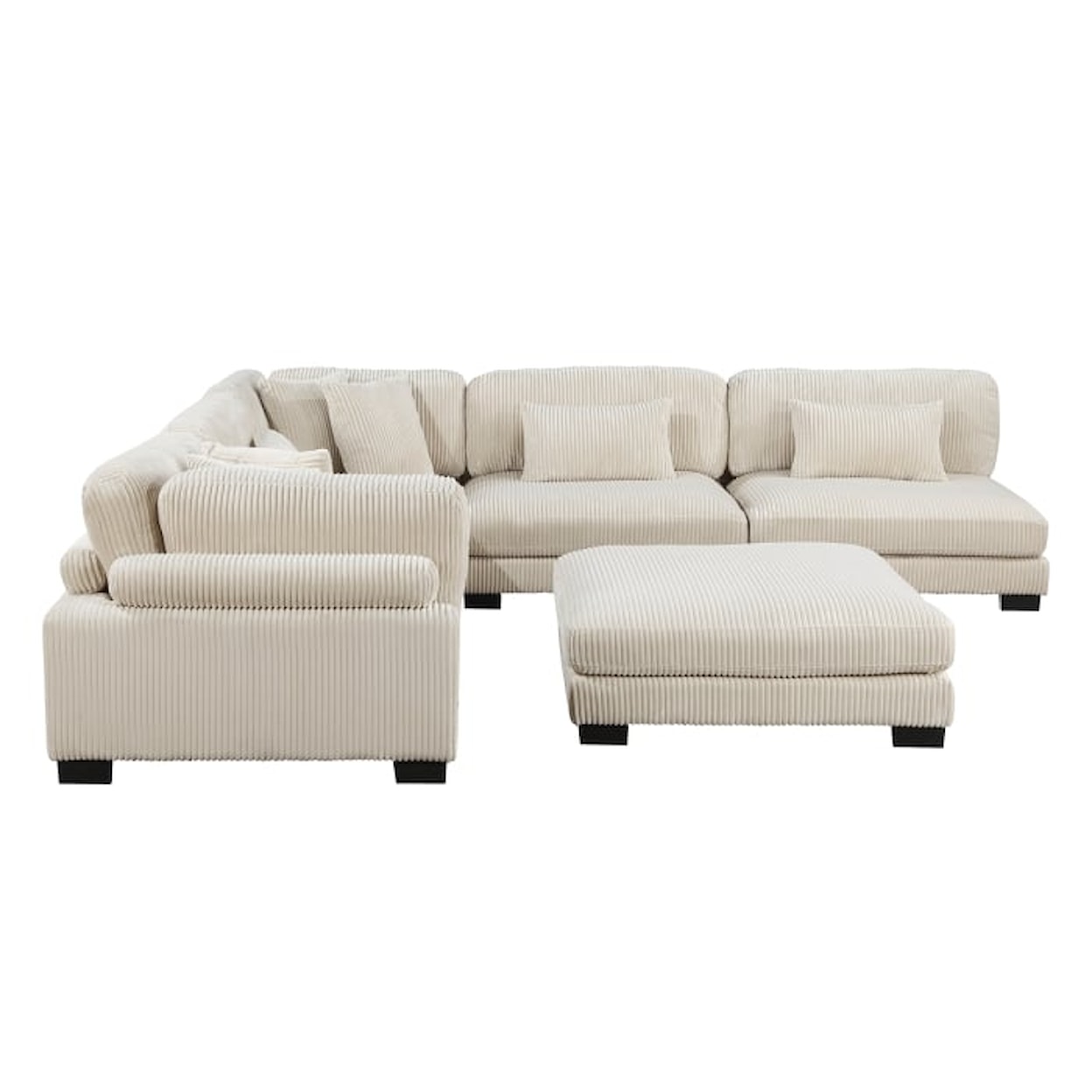 Homelegance Furniture Traverse 6-Piece Modular Sectional with Ottoman
