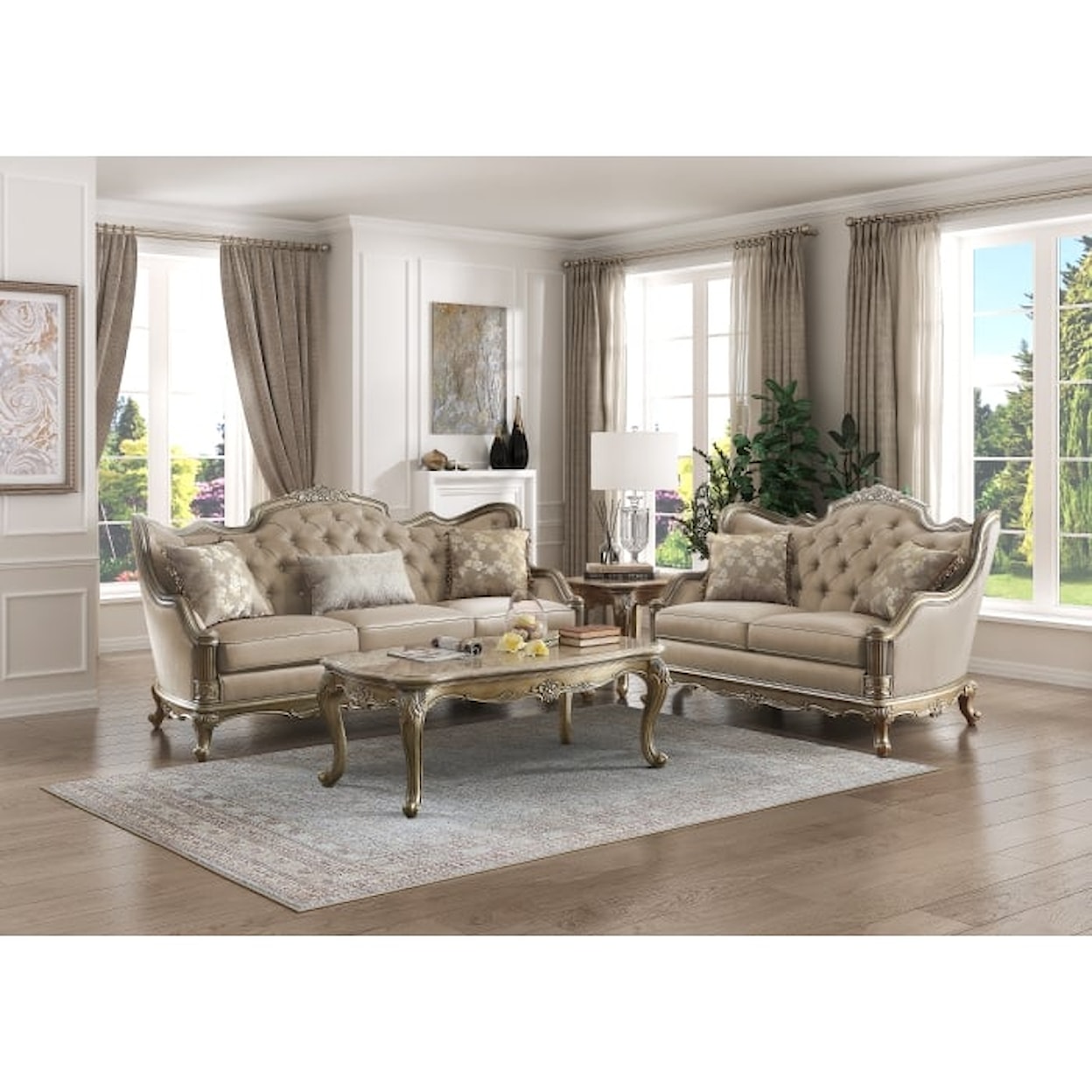 Homelegance Fiorella Love Seat