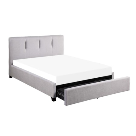 King Bed with Footboard Storage
