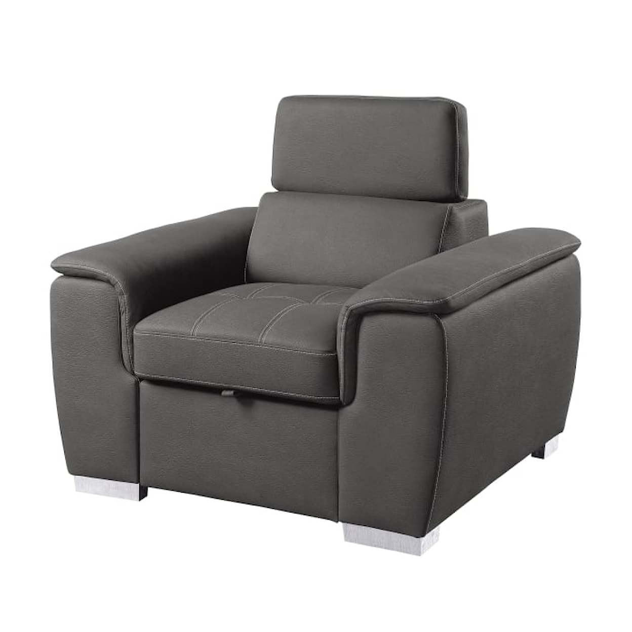 Homelegance Furniture Ferriday Chair with Pull-out Ottoman