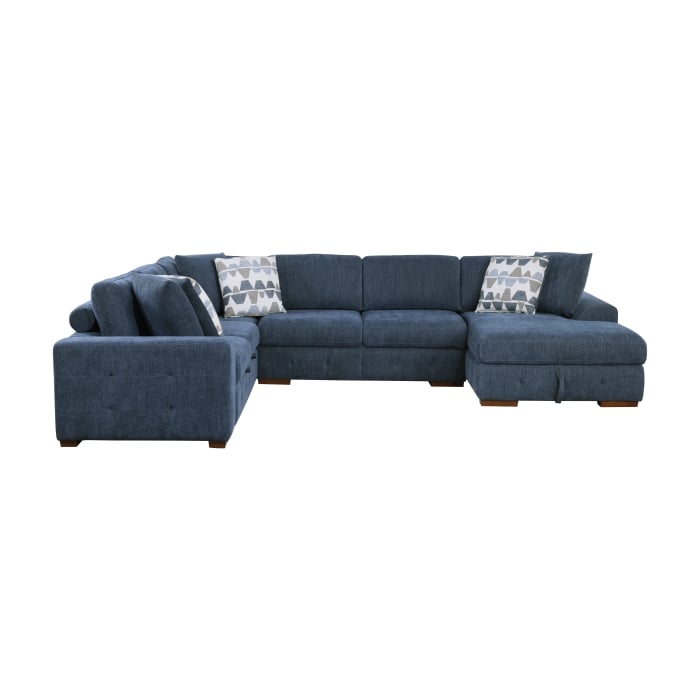 Homelegance Raife 4-Piece Sectional Sofa with Ottoman