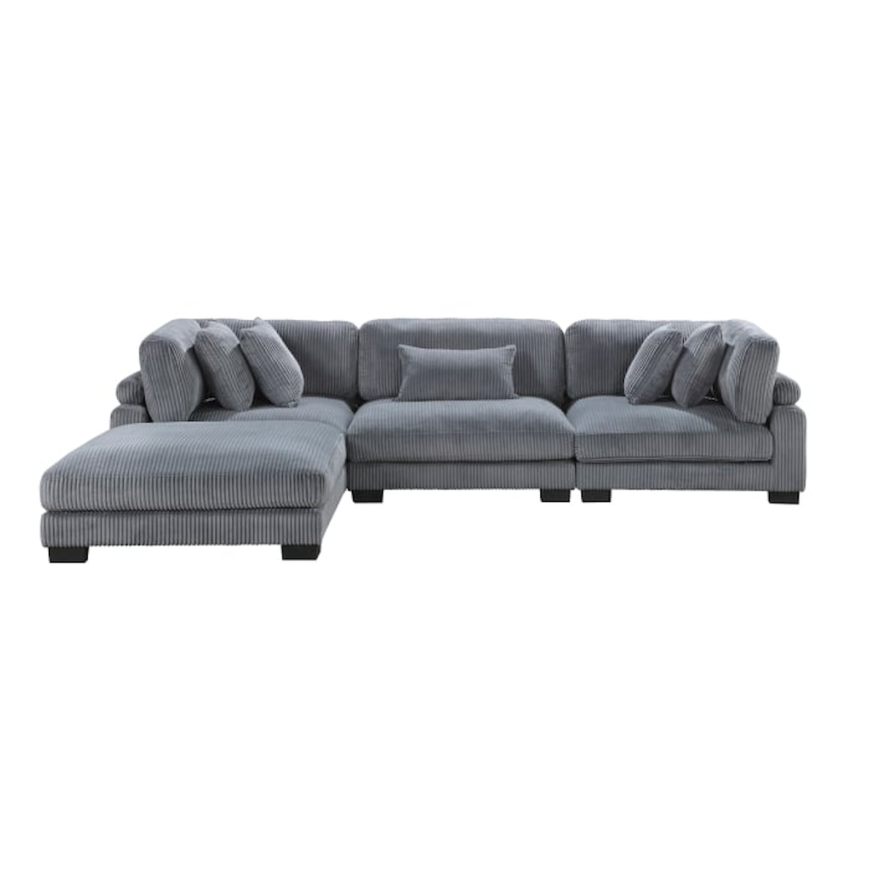 Homelegance Furniture Traverse 4-Piece Modular Sectional with Ottoman