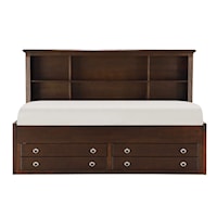 Transitional Twin Lounge Storage Bed with USB Ports