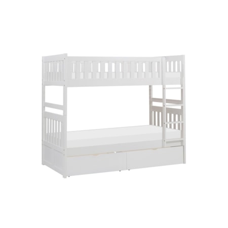 Twin/Twin Bunk Bed with Storage Boxes