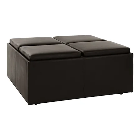 Cocktail Ottoman with Storage Covers