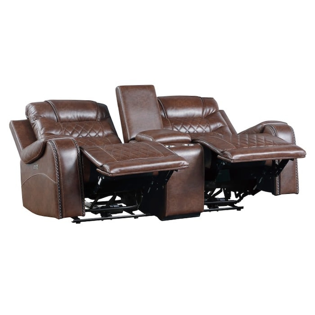 Homelegance Furniture Putnam Power Double Reclining Loveseat