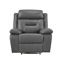 Casual Recliner with Pillow Arms