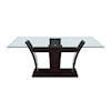 Homelegance Daisy Dining Table, Glass Top