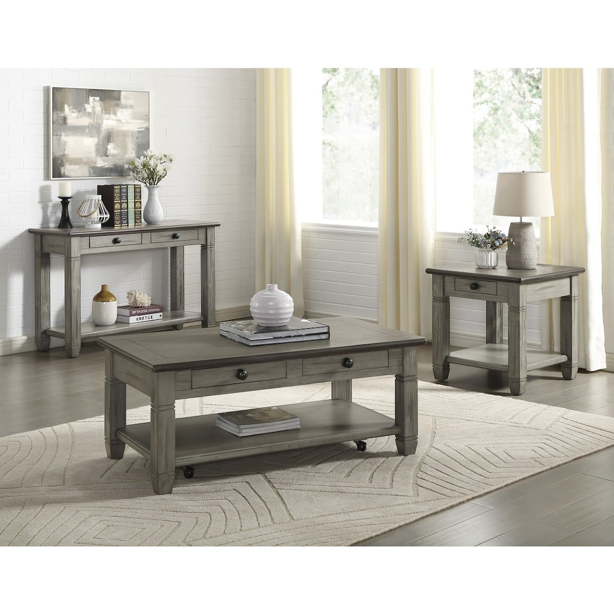 Homelegance Granby 2-Drawer Sofa Table