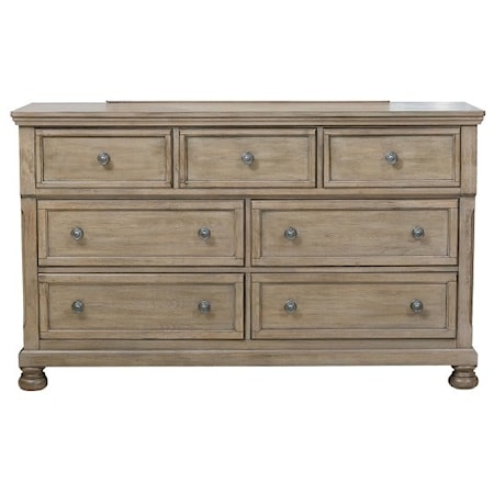 Traditional Dresser with Hidden Drawer
