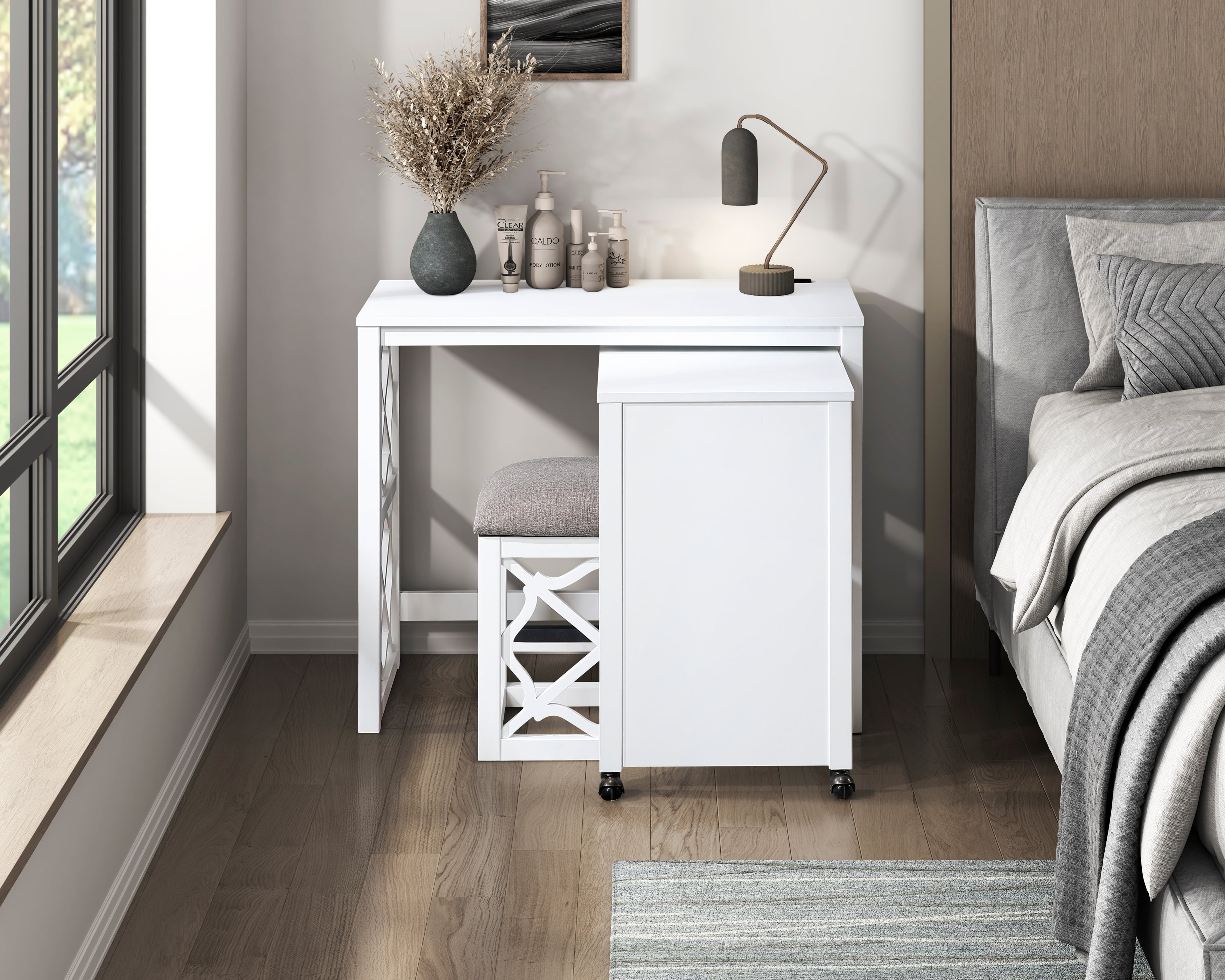 3-Piece Desk with Stool