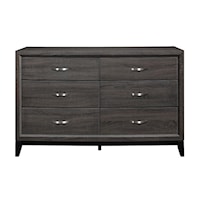 Contemporary 6 Drawer Dresser