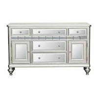 Glam 5-Drawer Server with 2 Doors