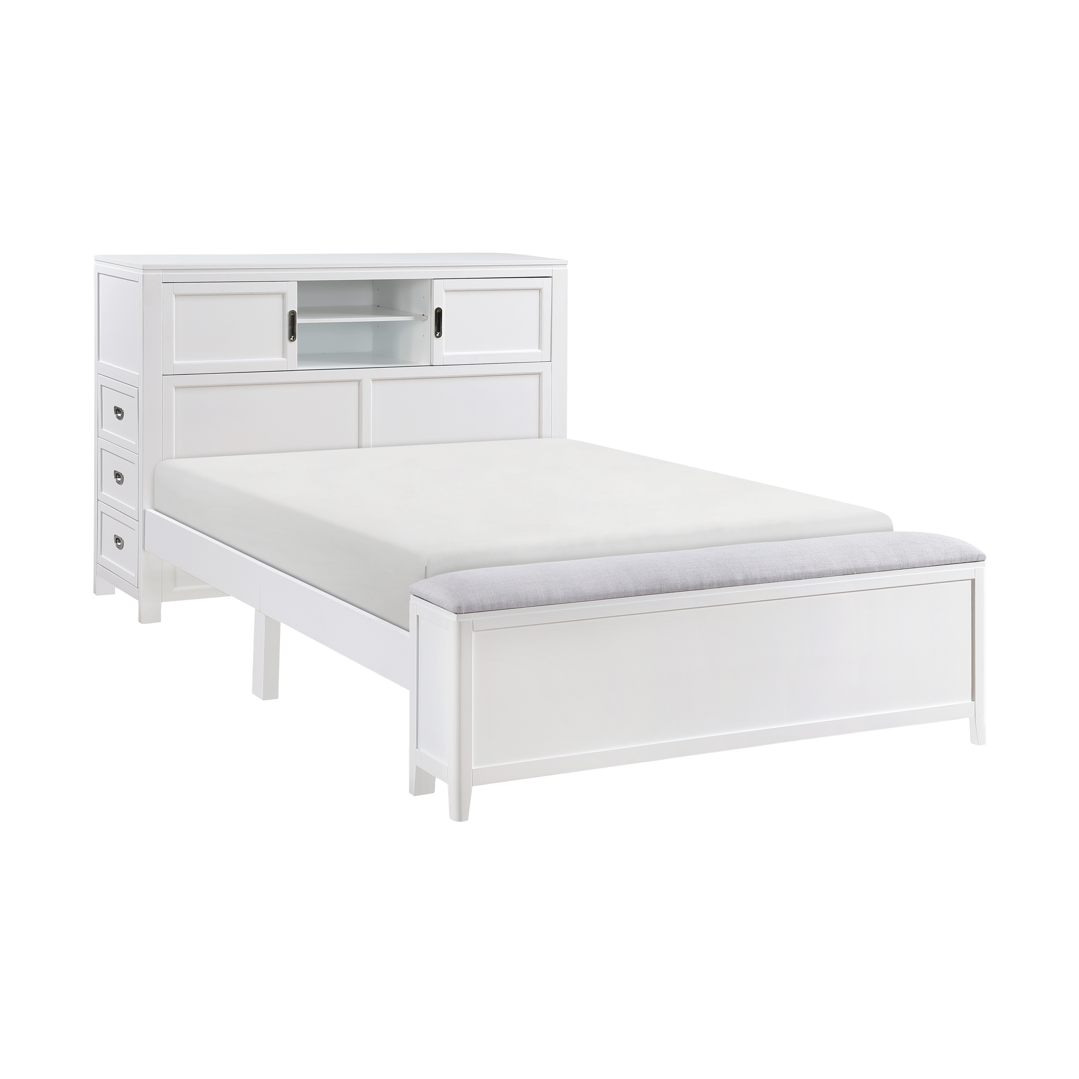 Homelegance Sloane Full Bookcase Bed with Hidden Desk