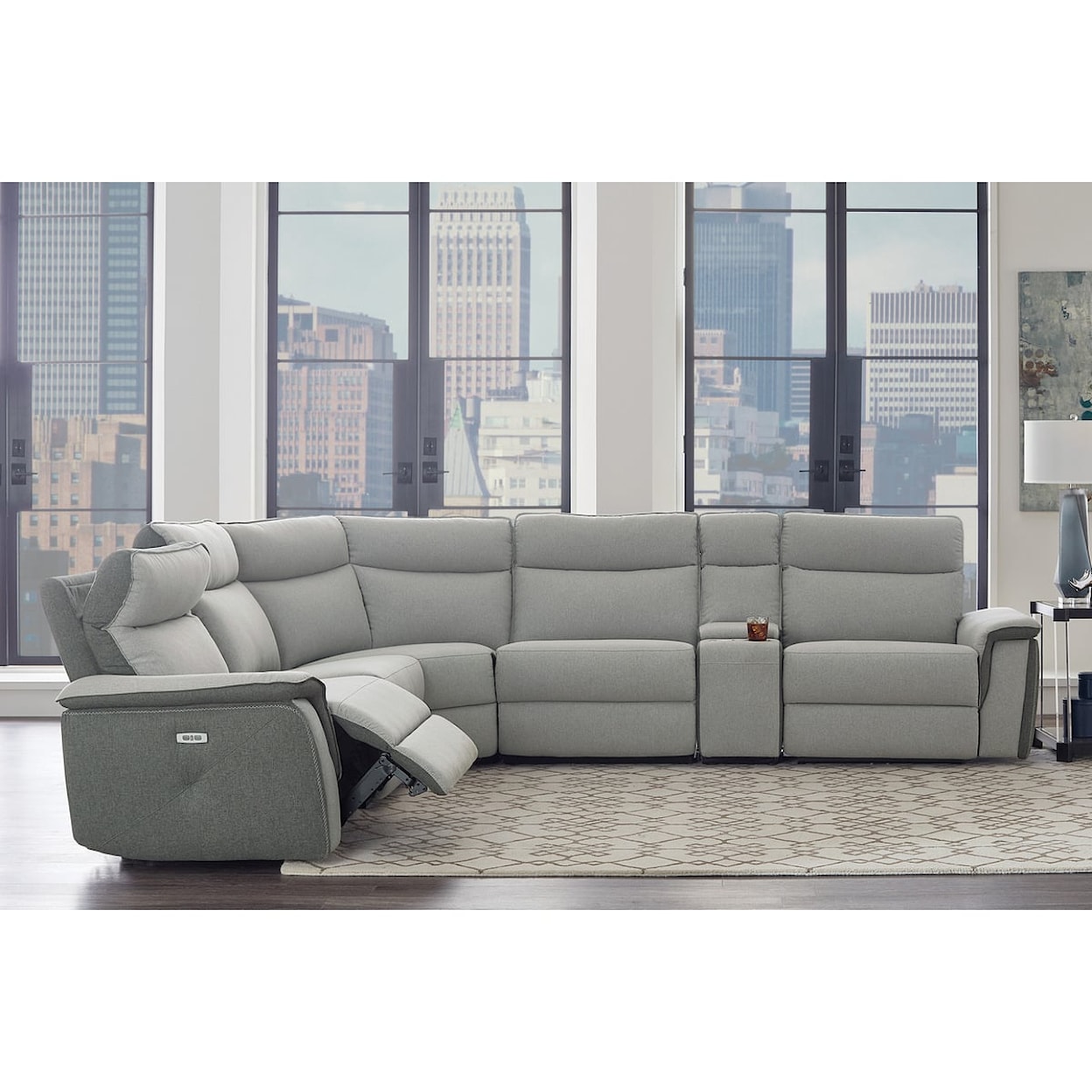 Homelegance Maroni 6-Piece Power Reclining Sectional Sofa