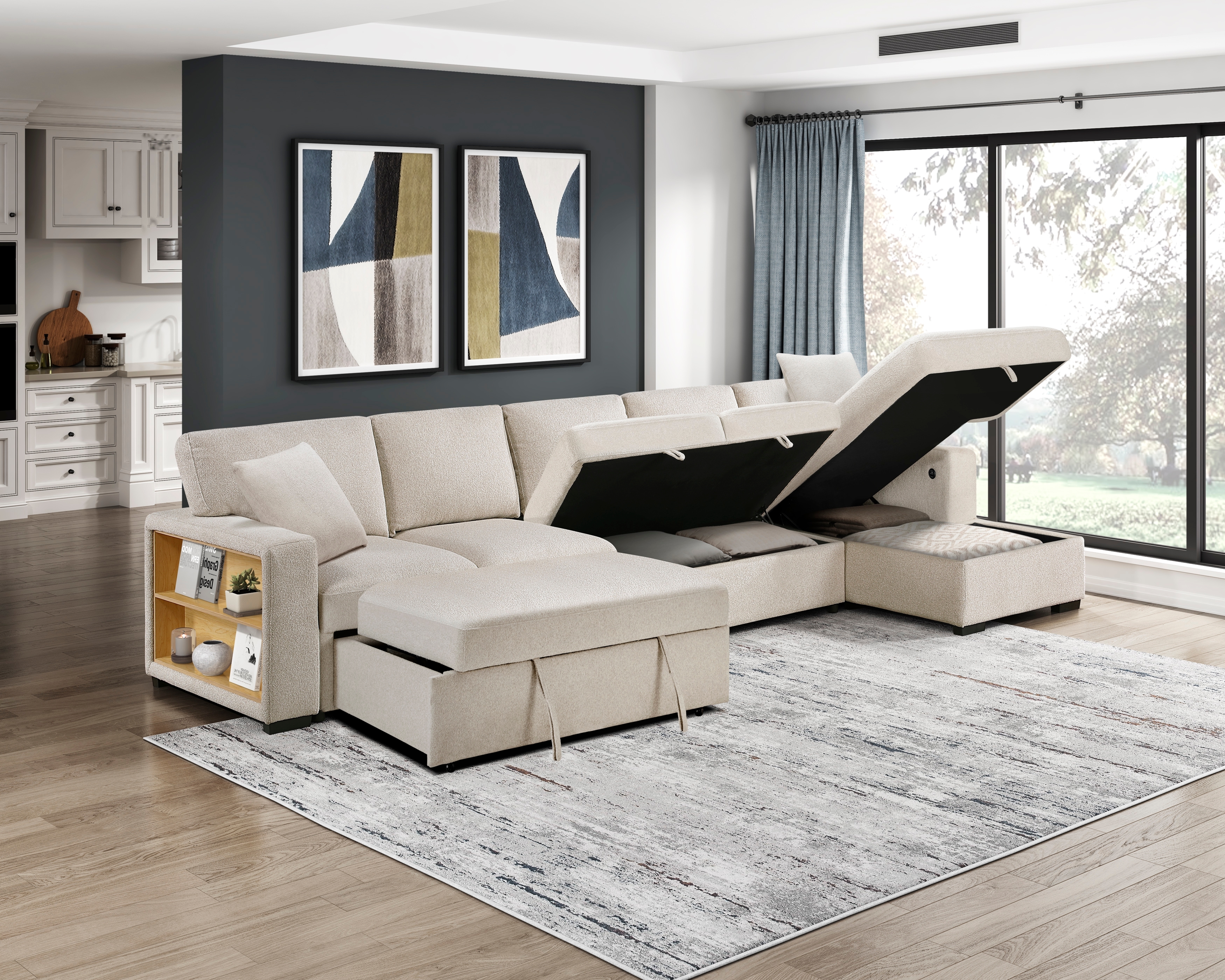 Homelegance Pompano  3-Piece Sectional Sofa